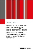 Cover-Bild zum Titel 'Inklusion von Menschen mit Behinderungen in der Hochschulbildung' von 'Franziska Wieland'