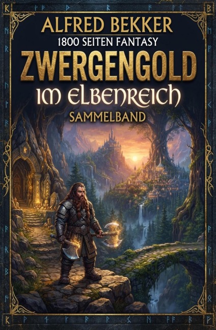 1800 Seiten Fantasy: Zwergengold im Elbenreich: Sammelband - Alfred Bekker