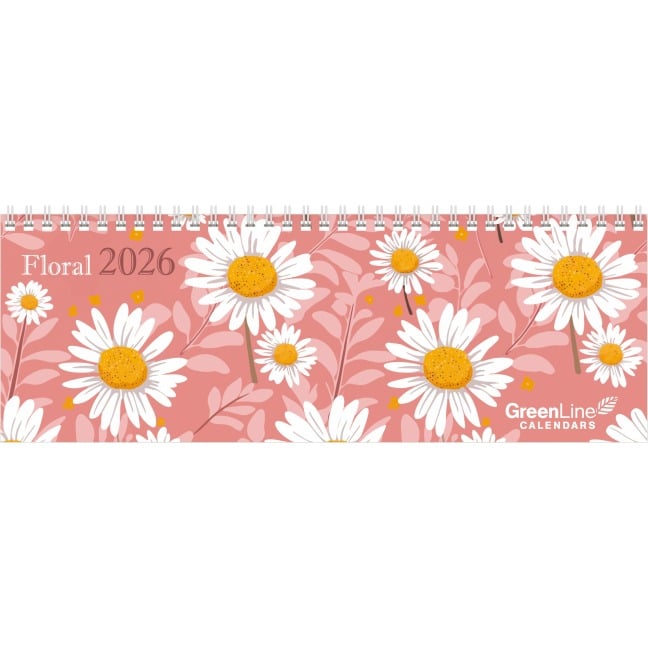 GreenLine Floral 2026 - Tischquerkalender - Tischkalender - Blumen - 29,7x10,5 -  GreenLine Floral 2026 - Tischquerkalender - Tischkalender - Blumen - 29,7x10,5 -