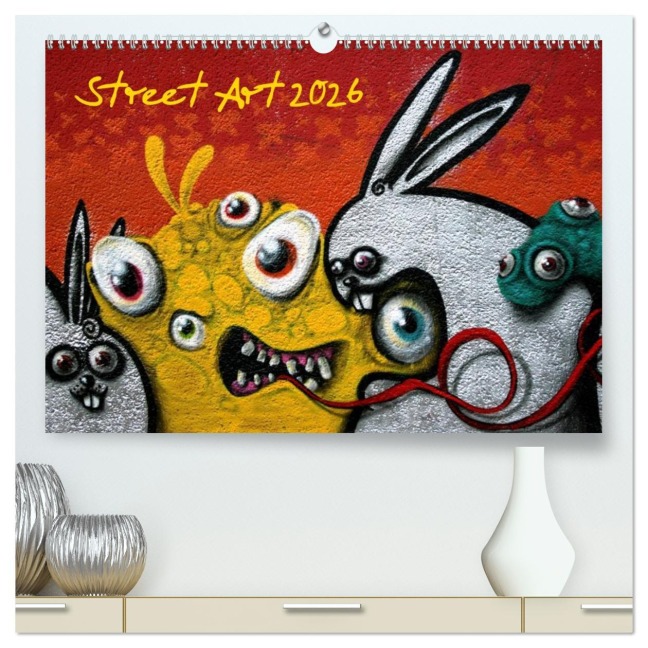Street-Art 2026 / CH-Version (hochwertiger Premium Wandkalender 2026 DIN A2 quer), Kunstdruck in Hochglanz - Kerstin Stolzenburg