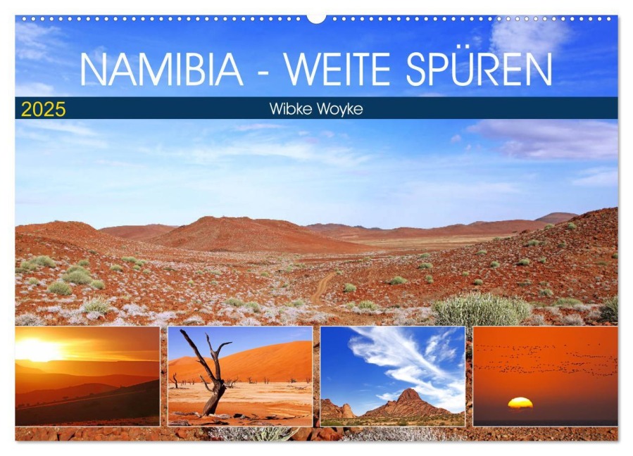 Namibia - Weite spüren (Wandkalender 2025 DIN A2 quer), CALVENDO Monatskalender - Wibke Woyke