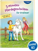 Cover-Bild zum Titel '5 Minuten Pferdegeschichten für Erstleser, 2. Klasse - Leichter lesen mit Silbenfärbung' von ''