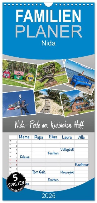 Familienplaner 2025 - Nida - Perle am Kurischen Haff mit 5 Spalten (Wandkalender, 21 x 45 cm) CALVENDO - Gunter Kirsch