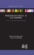 Cover-Bild zum Titel 'Freedom of Speech in Universities' von 'Alison Scott-Baumann, Simon Perfect'