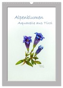 Cover-Bild zum Titel 'Alpenblumen Aquarelle aus Tirol (Wandkalender 2026 DIN A3 hoch), CALVENDO Monatskalender' von 'Peter Überall'