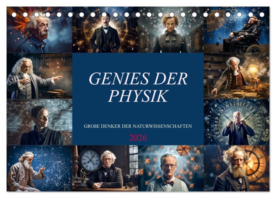 Genies der Physik (Tischkalender 2026 DIN A5 quer), CALVENDO Monatskalender - Dirk Meutzner