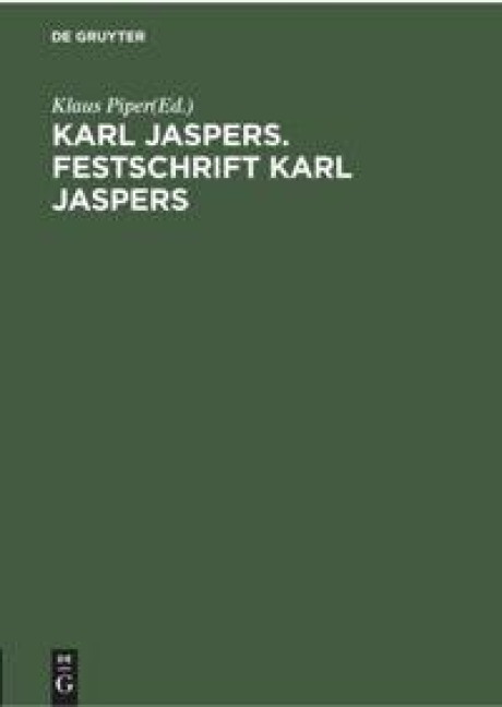 Karl Jaspers. Festschrift Karl Jaspers - 