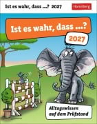 Cover-Bild zum Titel 'Ist es wahr, dass ...? Tagesabreißkalender 2027 - Alltagswissen auf dem Prüfstand' von 'Ann Christin Artel, Martina Stein'