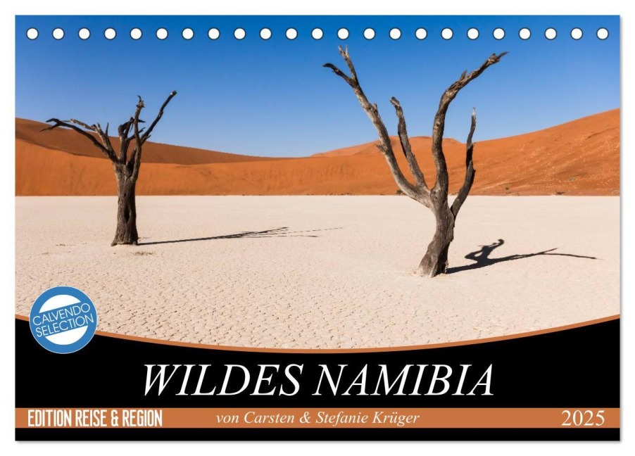 Wildes Namibia (Tischkalender 2025 DIN A5 quer), CALVENDO Monatskalender - Carsten Stefanie Krüger