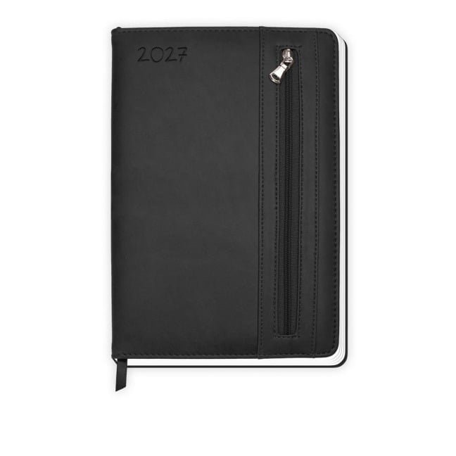 TRÖTSCH - Wochenplaner A5 mit Tasche Schwarz 2027 - 