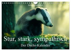 Cover-Bild zum Titel 'Stur, stark, sympathisch - Der Dachs - Kalender (Wandkalender 2026 DIN A4 quer), CALVENDO Monatskalender' von 'Simone Wunderlich'