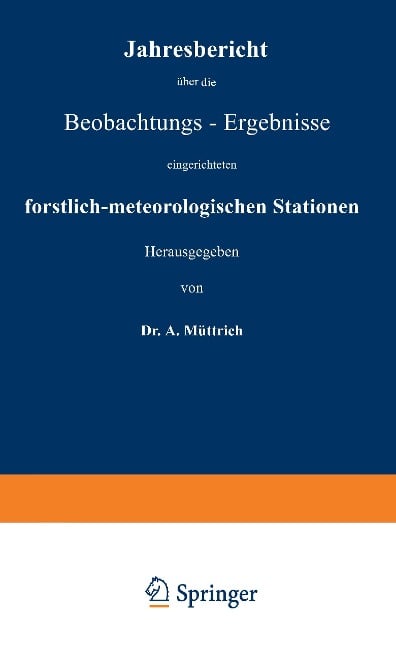 Jahresbericht über die Beobachtungs-Ergebnisse - A. Müttrich