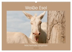 Weiße Esel - Märchenhafte Langohren (Wandkalender 2026 DIN A2 quer), CALVENDO Monatskalender - Meike Bölts