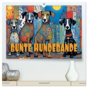 Cover-Bild zum Titel 'Bunte Hundebande (hochwertiger Premium Wandkalender 2026 DIN A2 quer), Kunstdruck in Hochglanz' von 'Renate Utz'
