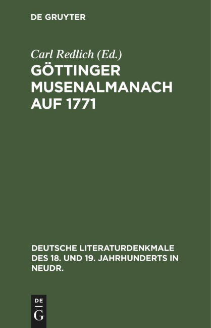 Göttinger Musenalmanach auf 1771 - 