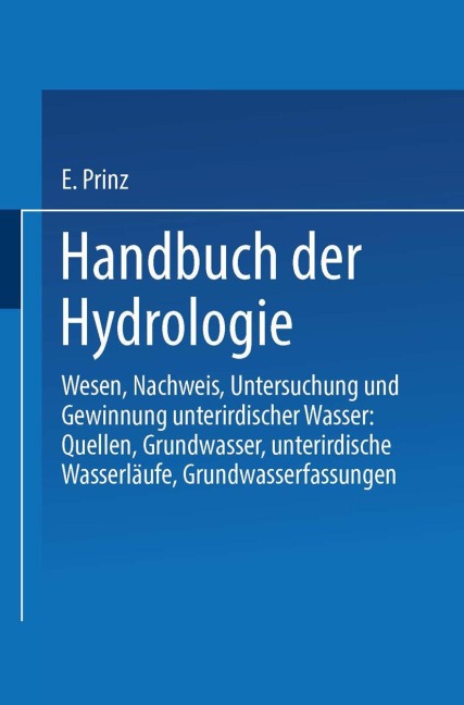 Handbuch der Hydrologie - Emil Prinz