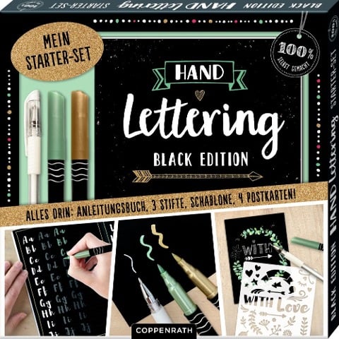Mein Handlettering Starter-Set Black Edition - 
