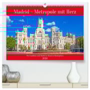 Cover-Bild zum Titel 'Madrid - Metropole mit Herz (hochwertiger Premium Wandkalender 2026 DIN A2 quer), Kunstdruck in Hochglanz' von 'Christa Kramer'