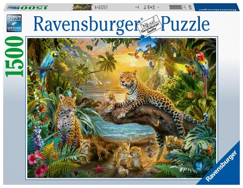 Ravensburger Puzzle 17435 Leopardenfamilie im Dschungel - 1500 Teile Puzzle für Erwachsene und Kinder ab 14 Jahren - 