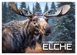 Im magischen Reich der Elche (Wandkalender 2025 DIN A2 quer), CALVENDO Monatskalender - Renate Utz