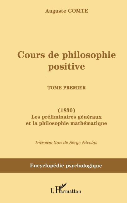 Cours de philosophie positive - Auguste Comte