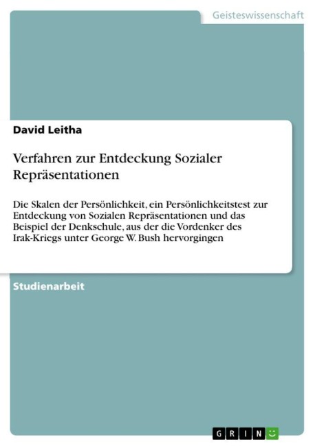 Verfahren zur Entdeckung Sozialer Repräsentationen - David Leitha