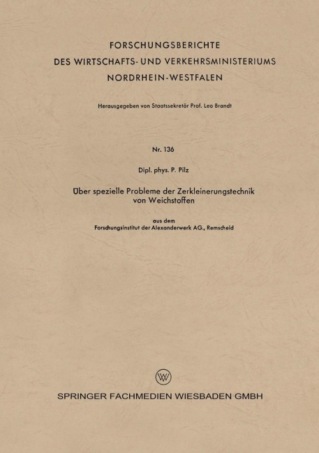 Über spezielle Probleme der Zerkleinerungstechnik von Weichstoffen - Peter Pilz