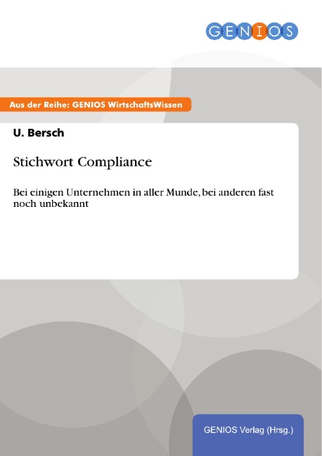 Stichwort Compliance - U. Bersch