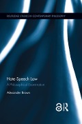 Cover-Bild zum Titel 'Hate Speech Law' von 'Alex Brown'