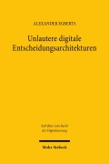 Cover-Bild zum Titel 'Unlautere digitale Entscheidungsarchitekturen' von 'Alexander Egberts'
