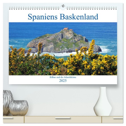 Spaniens Baskenland (hochwertiger Premium Wandkalender 2025 DIN A2 quer), Kunstdruck in Hochglanz - Gro Gro