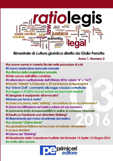 Ratio Legis (Numero 3, Anno 2016) - Giulio Perrotta