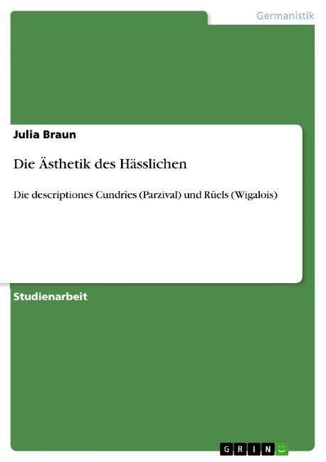 Die Ästhetik des Hässlichen - Julia Braun