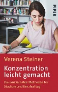 Cover-Bild zum Titel 'Konzentration leicht gemacht' von 'Verena Steiner'