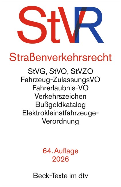Straßenverkehrsrecht. StVR - 
