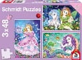 Cover-Bild zum Titel 'Prinzessin, Fee & Meerjungfrau. Puzzle 3 x 24 Teile' von ''