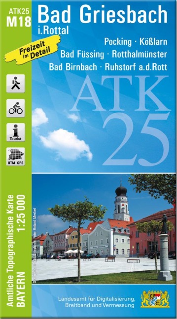 ATK25-M18 Bad Griesbach i.Rottal (Amtliche Topographische Karte 1:25000) - 
