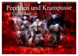 Cover-Bild zum Titel 'Perchten und Krampusse im Voralpenland (Wandkalender 2026 DIN A3 quer), CALVENDO Monatskalender' von 'Manfred Fiedler'