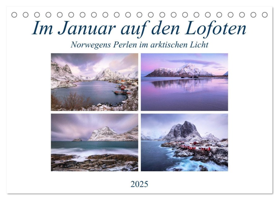 Im Januar auf den Lofoten (Tischkalender 2025 DIN A5 quer), CALVENDO Monatskalender - Joachim Hasche