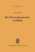 Cover-Bild zum Titel 'Das Überwachungsrechtsverhältnis' von 'Rolf Gröschner'
