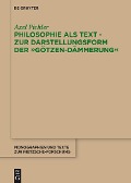 Cover-Bild zum Titel 'Philosophie als Text - Zur Darstellungsform der "Götzen-Dämmerung"' von 'Axel Pichler'