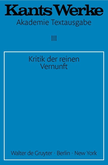 Kritik der reinen Vernunft - Immanuel Kant