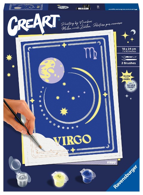 Ravensburger CreArt - Malen nach Zahlen 23744 - Strenzeichen Jungfrau - ab 14 Jahren - 
