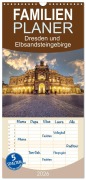 Familienplaner 2026 - Dresden und Elbsandsteingebirge mit 5 Spalten (Wandkalender, 21 x 45 cm) CALVENDO - Sven Wagner