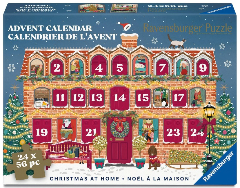 Puzzle-Adventskalender 24x56 Teile - Christmas at Home - 