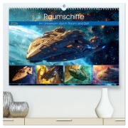 Cover-Bild zum Titel 'Raumschiffe - Im Universum durch Raum und Zeit (hochwertiger Premium Wandkalender 2026 DIN A2 quer), Kunstdruck in Hochglanz' von 'Anja Frost'