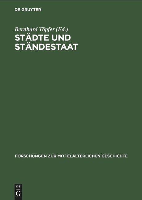 Städte und Ständestaat - 