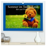 Cover-Bild zum Titel 'Sommer im Teddy-Land. Bär und Freunde (hochwertiger Premium Wandkalender 2026 DIN A2 quer), Kunstdruck in Hochglanz' von 'Elisabeth Stanzer'