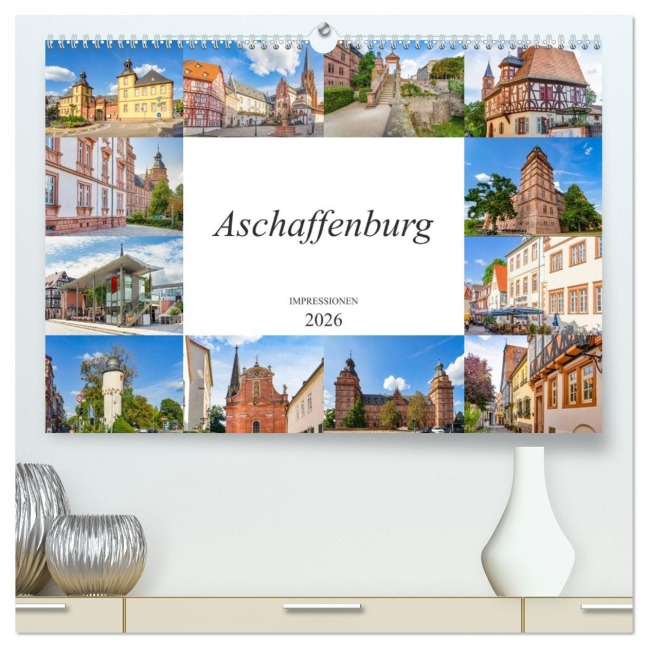 Aschaffenburg Impressionen (hochwertiger Premium Wandkalender 2026 DIN A2 quer), Kunstdruck in Hochglanz - Dirk Meutzner