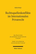Cover-Bild zum Titel 'Rechtsquellenkonflikte im Internationalen Privatrecht' von 'Pepe Pfad'